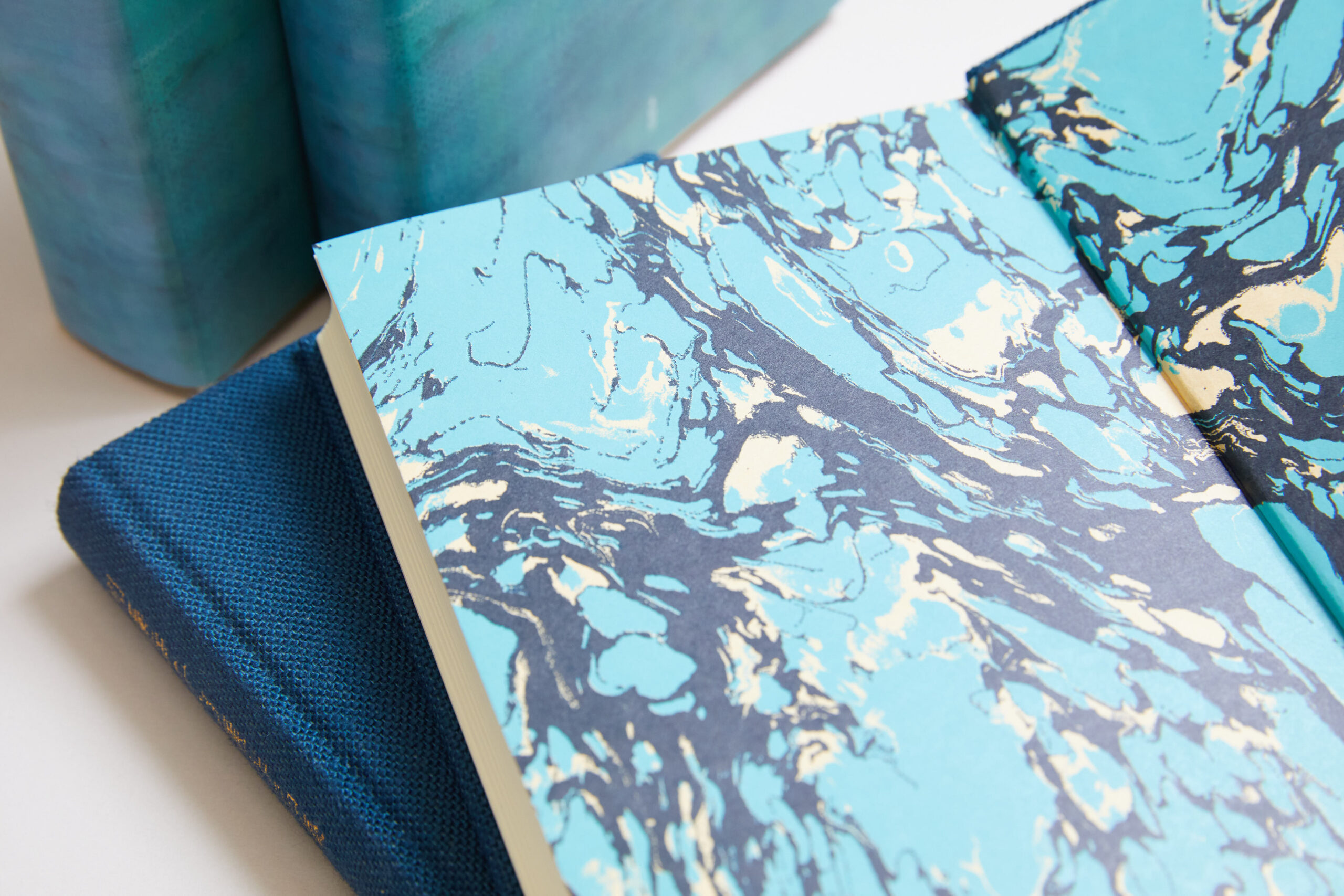 マーブル模様の見返しの印刷