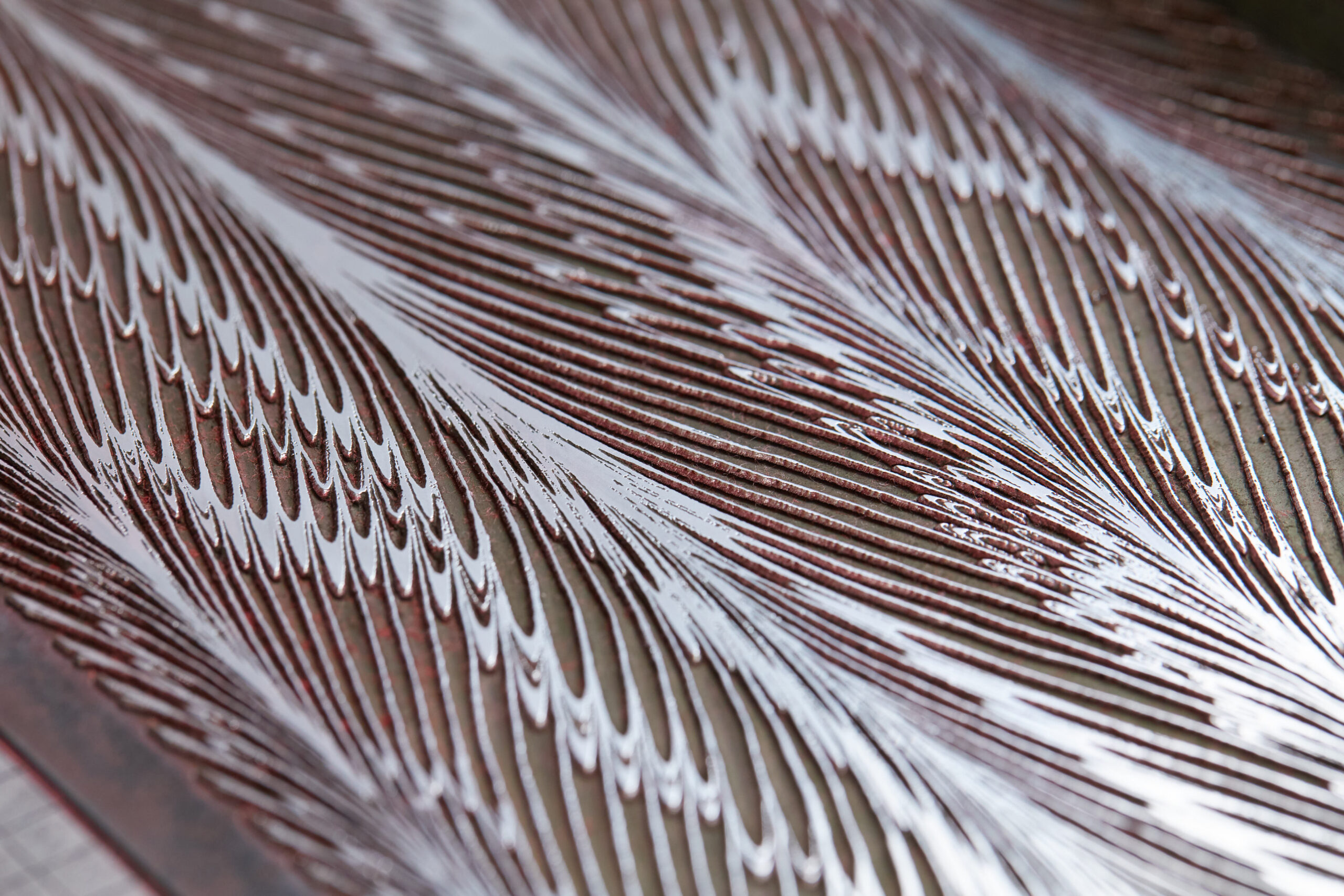 マーブル模様の見返しの印刷